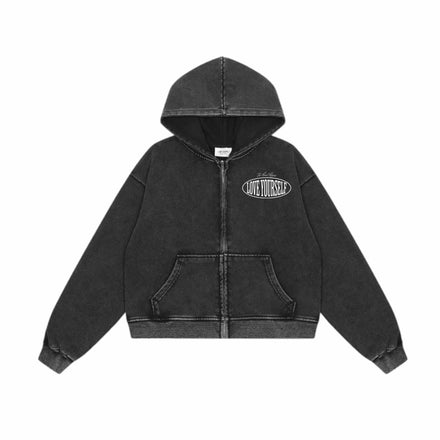 Acid Black LY Zip-Up Hoodie